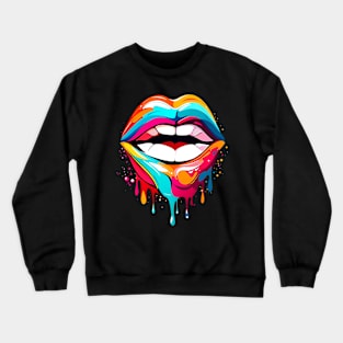 Colorful lips Crewneck Sweatshirt